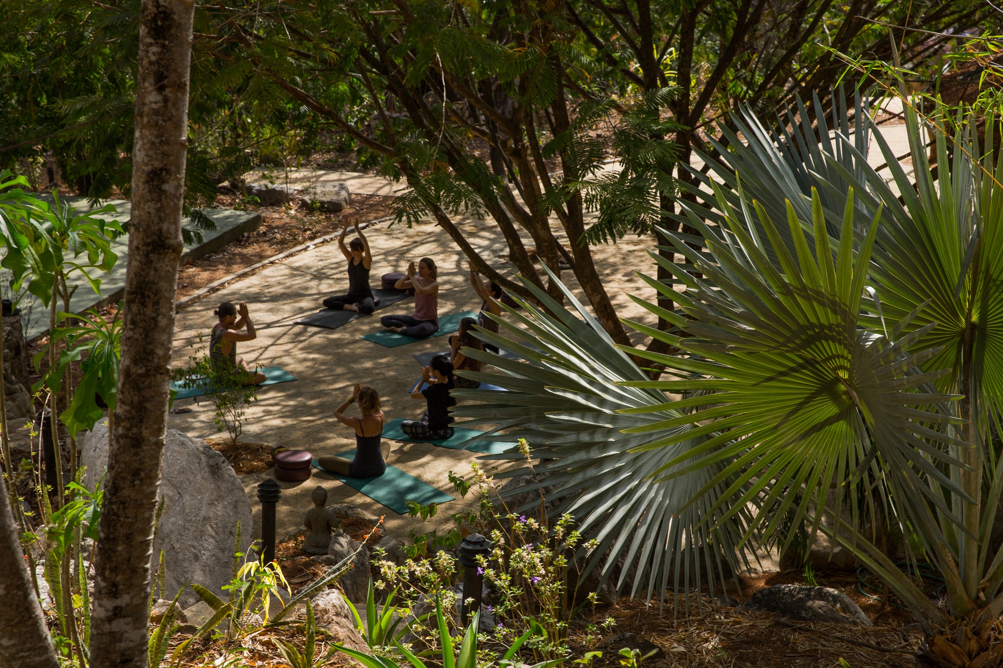 Hatha yoga restorative calligraphy Iyengar meditation silence stillness retreat Pachamama Costa Rica spiritual presence witness emotional healing emotions Transformation awareness Community village dance movement meditation eco village