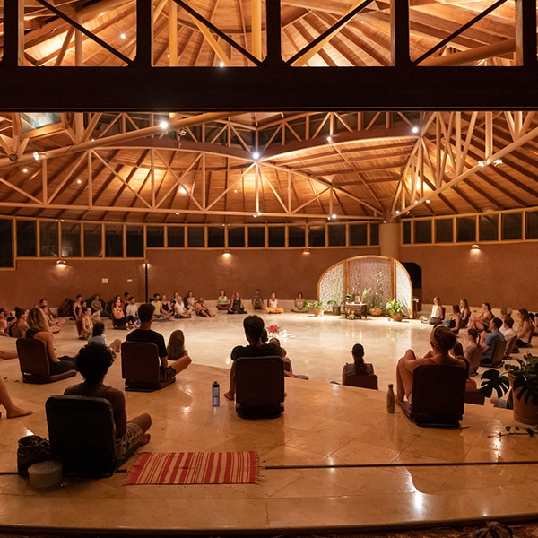 Meditation silence stillness retreat Pachamama Costa Rica awareness spiritual jungle forest eco village Osho