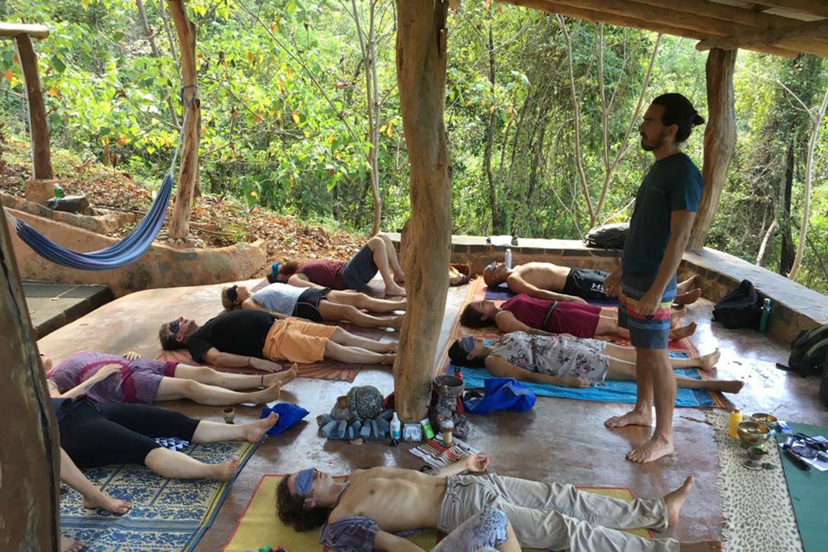 meditation silence stillness retreat Pachamama Costa Rica spiritual awareness Community village emotional healing emotions wellness health modern science Wim Hof breath work therapy yoga Superfood Lucia Light Therapy ice bath cleanse eco village